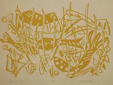 Stuart Davis, Spawn Time, 1955, screenprint