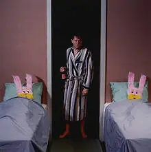 Bruce Charlesworth, untitled (Rabbits in Bed), 1985, Cibachrome photograph