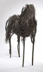 Deborah Butterfield, Rondo, 1981, metal rods, barbed wire and wire