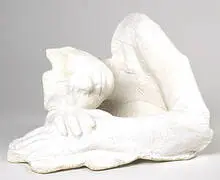 Girl Resting by George Segal, 1970, cast plaster, sold Nov 2002