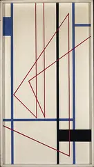 Daniel Massen, Composition 57-8, 1958, oil on board
