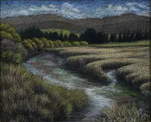 Eileen Rita Deutsch, Coastal Inlet, Eureka, 1999, pastel on board