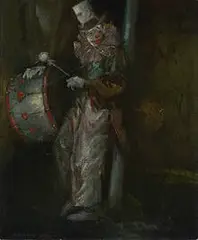 Everett Shinn, Clown with Drum, c.1940, oil on board