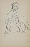 Joseph Delaney, drawings, pair, c. 1935, pen and ink on paper