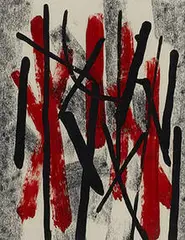 #63 by John von Wicht, c. 1950, ink and acrylic on paper, sold Nov 2002