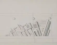 John Storrs, Study for Rostrum, Century of Progress, 1932, silverpoint on paper