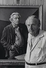 Thomas Hart Benton, Self Portrait and Letter, c. 1970s, gelatin silverprint