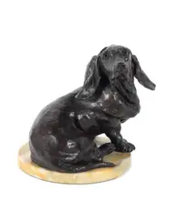 Lorne McKean, Basset Hound, bronze with a brown patina