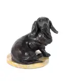 Lorne McKean, Basset Hound, bronze with a brown patina
