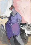 Itzchak Tarkay, Seated model in an interior