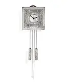 Margaret Gilmour, An Arts & Crafts Repoussé Nickelled Metal Wall Clock, circa 1910