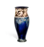 Mark Marshall, for Doulton Lambeth, circa 1905, An Impressive Earthenware Vase with Grotesque Dragon Decoration in Relief, circa 1905