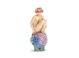 John Broad, for Doulton Lambeth, circa 1900, 'Bather': A Glazed Stoneware Figure, circa 1900
