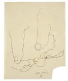 Eduardo Chillida, Ohne Titel (Hände), 1985, Tuschfeder auf dünnem Papier