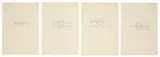 Ohne Titel by Joseph Beuys, 1972, Feder in blauer Tinte und Stempel auf 4 Blatt Papier, sold May 2011