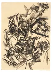 Vision I by August Macke, 1913, Tuschfeder auf Papier, sold Nov 2013