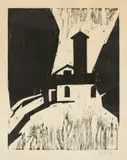 Villa mit Turm by Karl Schmidt-Rottluff, 1911, Holzschnitt auf Bütten, sold Jun 2017