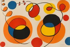 Alexander Calder, Ohne Titel, Um 1970, Farblithografie auf Velin