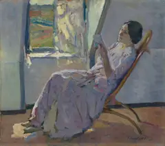 Eugen Spiro, Landaufenthalt, 1906, Öl auf Pappe