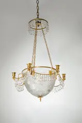 Wien, Glas, geschnitten; Bronze, feuervergoldet, Ø 55 cm (21 ⅝ in.)