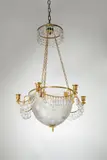 Wien, Glas, geschnitten; Bronze, feuervergoldet, Ø 55 cm (21 ⅝ in.)