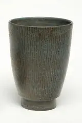 Laura Andreson, Monumental matte glazed earthenware footed vase, 1950, Studio