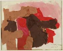 Esteban Vicente, Comstock, 1962, Collage, paper, and ink on panel