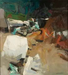 Alexander Nepote, West Canyon, 1959, Oil and tempra on panel