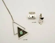 Irena Brynner, Sterling cuff links, Executed c. 1950
