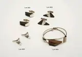 Esther Lewittes, Sterling and ebony cuff links, Executed c. 1950
