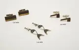 Milton Cavagnaro, Sterling and ebony cuff links, Executed c. 1950