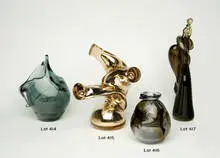 Robert C. Fritz, Blown glass sculpture in transparent gold, c. 1968, Studio
