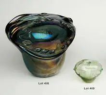 James Wayne, Free blown fumed Gas glass vessel, c. 1968, Studio