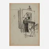 Franz Kline, Shop Front (London Sketchbook)