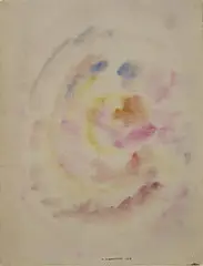 Abstraction by Abraham Walkowitz, 1913, watercolor on paper, sold Nov 2002