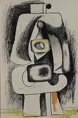 Byron Browne, untitled, 1936, ink and watercolor on paper