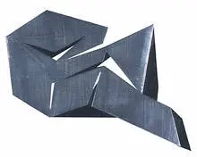 Virgo Silver and Black by Beverly Pepper, 1968, mixed media print, sold Nov 2002