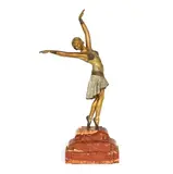 Demetre Chiparus, 'Vedette': A Cold-Painted and Parcel Gilt Bronze Figure