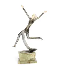 Stefan Dakon, An Art Deco Cold-Painted and Carved Ivory Figure, circa 1930