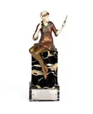 Ferdinand Preiss, 'Powder Puff': A Cold-Painted and Carved Ivory Figure, circa 1925