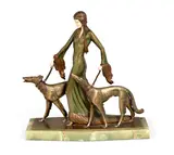 Professor Otto Poertzel, 'The Aristocrats': An Art Deco Cold-Painted and Carved Ivory Figural Group, circa 1925