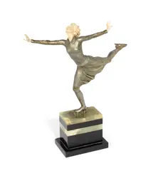 Ferdinand Preiss, 'The Skater': An Art Deco Cold-Painted and Carved Ivory Figure, circa 1925