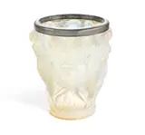A Pre-War 'Bacchantes' Vase, design introduced in 1927 by René Lalique, opalescent glass, press-moulded, frosted and polished, sold Aug 2020