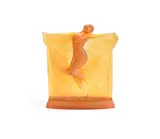 A Pre-War 'Thaïs' Statuette, design introduced 1925 by René Lalique, deep butterscotch and cased opalescent glass, press-moulded, frosted and polished, sold Aug 2020