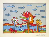Alexis Akrithakis, Ohne Titel, 1972, Tempera auf Papier