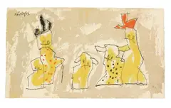 Ghosties by Lyonel Feininger, Aquarell und Tuschfeder auf Bütten, sold May 2008