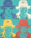 Andy Warhol, Joseph Beuys, 1980, Farbserigraphie mit Kunstseide auf Karton