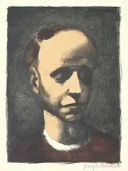 Georges Rouault, Autoportrait III, 1926, Farblithographie auf Arches-Velin