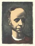 Georges Rouault, Autoportrait III, 1926, Farblithographie auf Arches-Velin