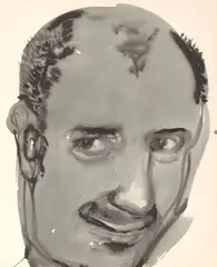Marlene Dumas, Portrait of Frank Wagner (from the Rejects series), 1996, Tinte auf Papier